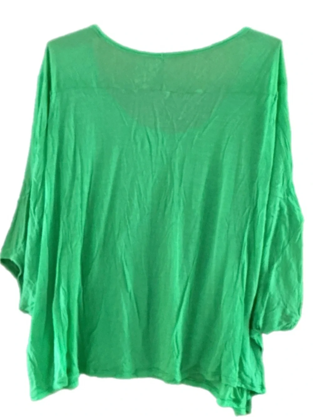 27 miles Malibu dolman sleeve/ batwing green top one size - Picture 3 of 6
